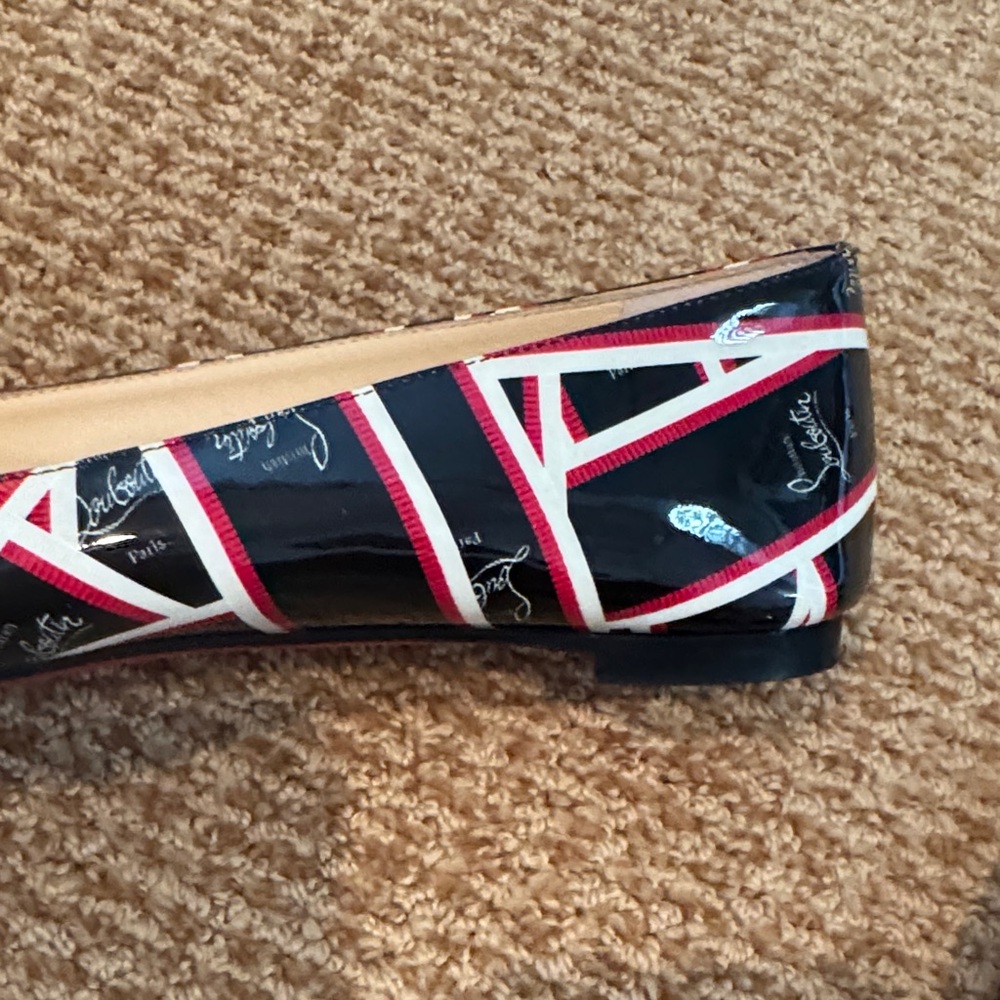 Christian Louboutin Black and White Patterned Flats - Picture 5 of 5